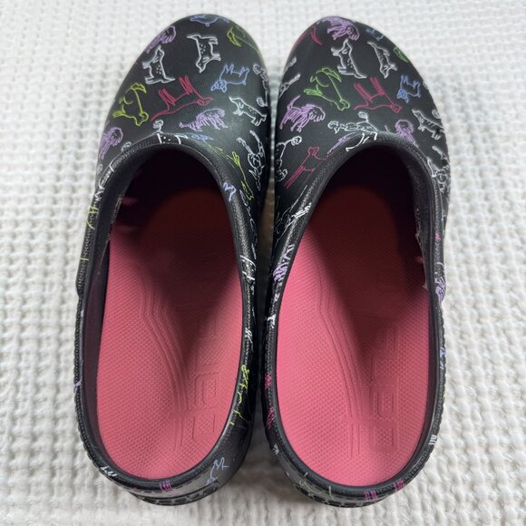 Dansko Womens Black Kane Dogs Mule Clogs Sz 40 - Picture 4 of 10